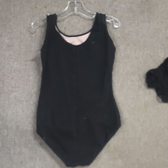 2 pc bundle of Mirella leotards and see thru black dance skirt - Picture 3 of 8